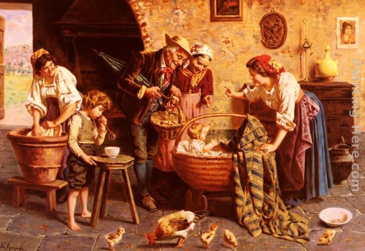 Eugenio Zampighi The Family Gathering